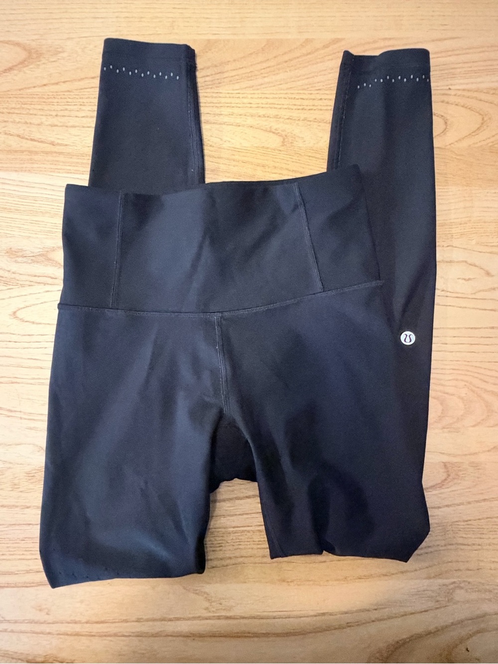 Lululemon Zoned In Tight Leggings Women’s 6 Black 25” Reflective Running 0051